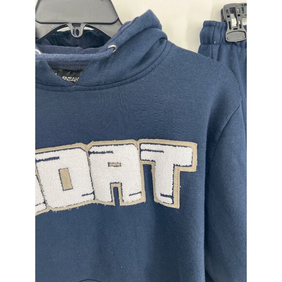 Sneakgallery Unisex Sweatsuit Size Medium GOAT Blue Hoodie and Sweatpants Fleece - Picture 3 of 5